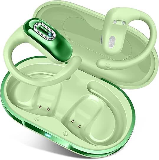 Open Ear Bluetooth Earbuds with 50H Battery and Waterproof Design