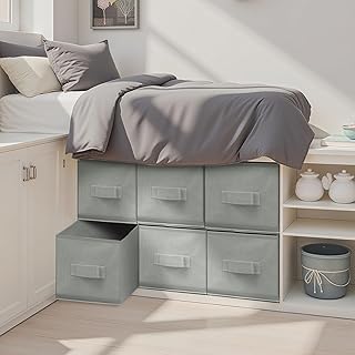 Six Pack Stackable Fabric Storage Drawers