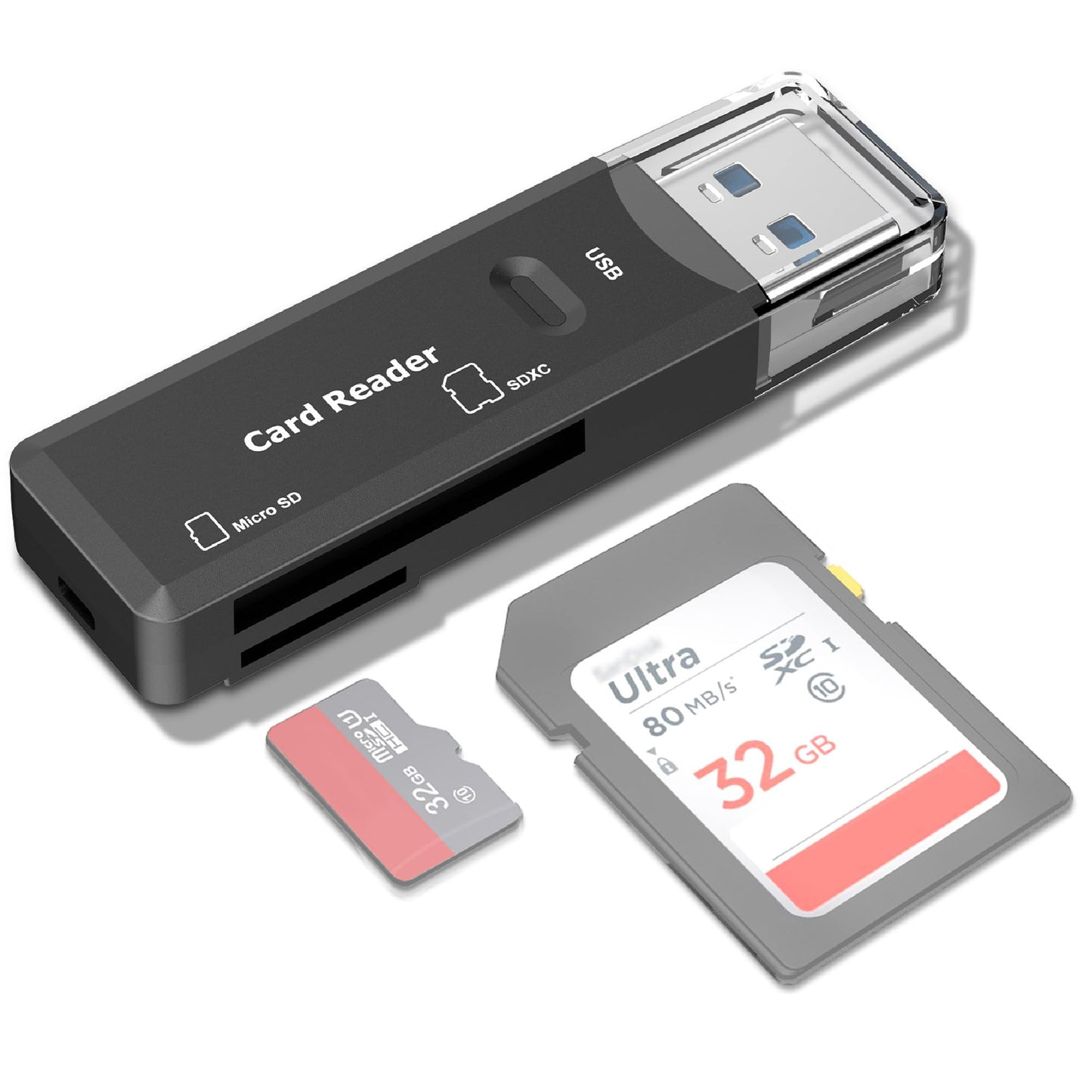 USB 3.0 SD and MicroSD Card Reader for PC and Camera