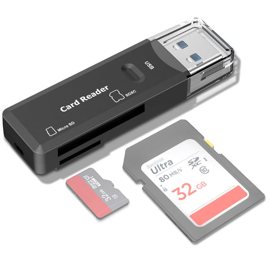 USB 3.0 SD and MicroSD Card Reader for PC and Camera