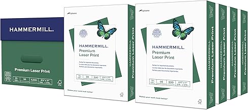 Premium 32 lb Laser Printer Paper, 8.5 x 11, 8 Reams