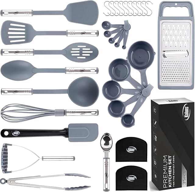 35-Piece Kitchen Utensil Set for Cooking and Baking