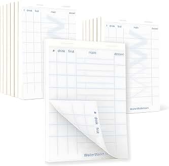 Waiter Wallet Server Order Pads, 4x6 inches, 12 packs