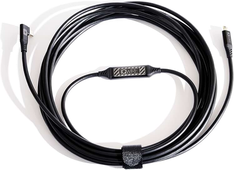 USB-C to USB-C 16' 5m Right Angle Tether Cable