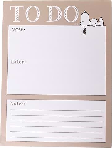 Snoopy To-Do List Notepad, 150 Sheets, Daily Organizer