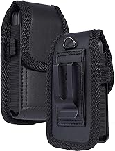 Leather Flip Phone Case with Belt Loop and Magnetic Closure