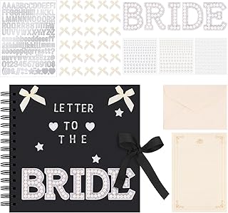 8x8 Inch Wedding Scrapbook with Letters and Accessories