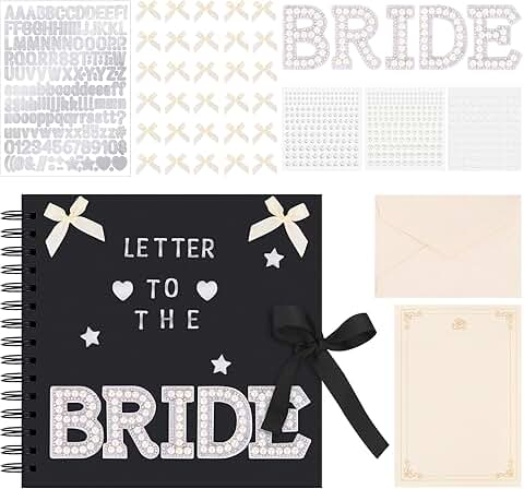 8x8 Inch Wedding Scrapbook with Letters and Accessories