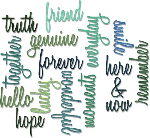Friendship Words Script Thinlits Die Set