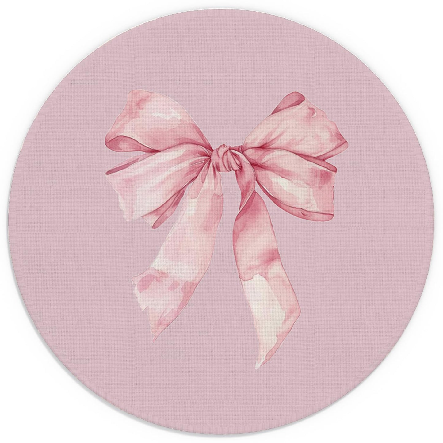 Pink Bow Mouse Pad, 7.9x7.9 Inches, Cute and Small