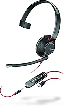 Wired Mono USB-C Headset with Boom Mic
