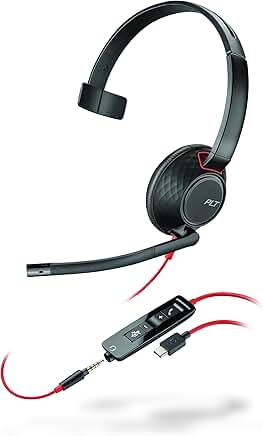 Wired Mono USB-C Headset with Boom Mic