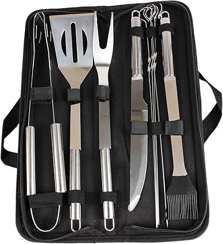 Stainless Steel BBQ Utensil Set for Camping and Outdoor Grilling