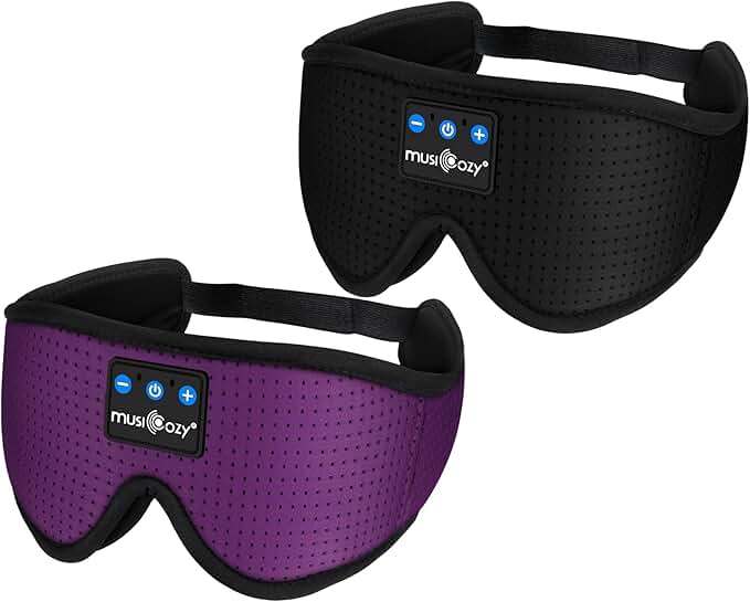 Wireless Sleep Headphones and Eye Masks, Pack of 2