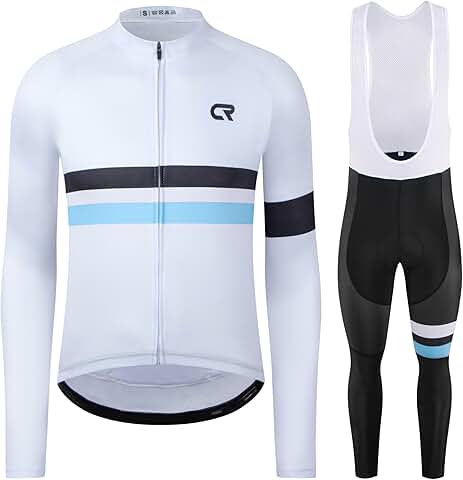 Men's Long Sleeve Cycling Jersey and Bib Pants Set