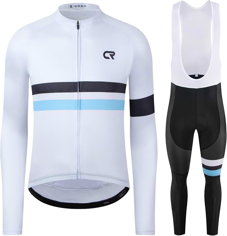 Men's Long Sleeve Cycling Jersey and Bib Pants Set