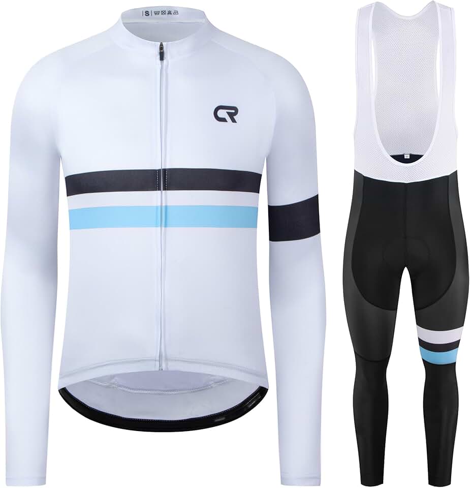 Men's Long Sleeve Cycling Jersey and Bib Pants Set