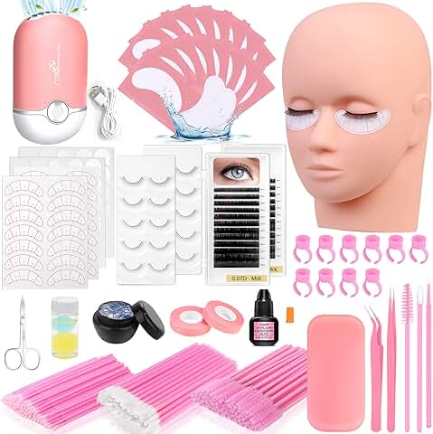 Lash Extension Kit for Beginners with Mannequin Head
