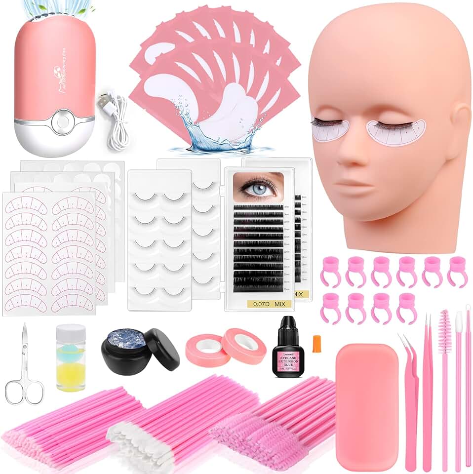 Lash Extension Kit for Beginners with Mannequin Head