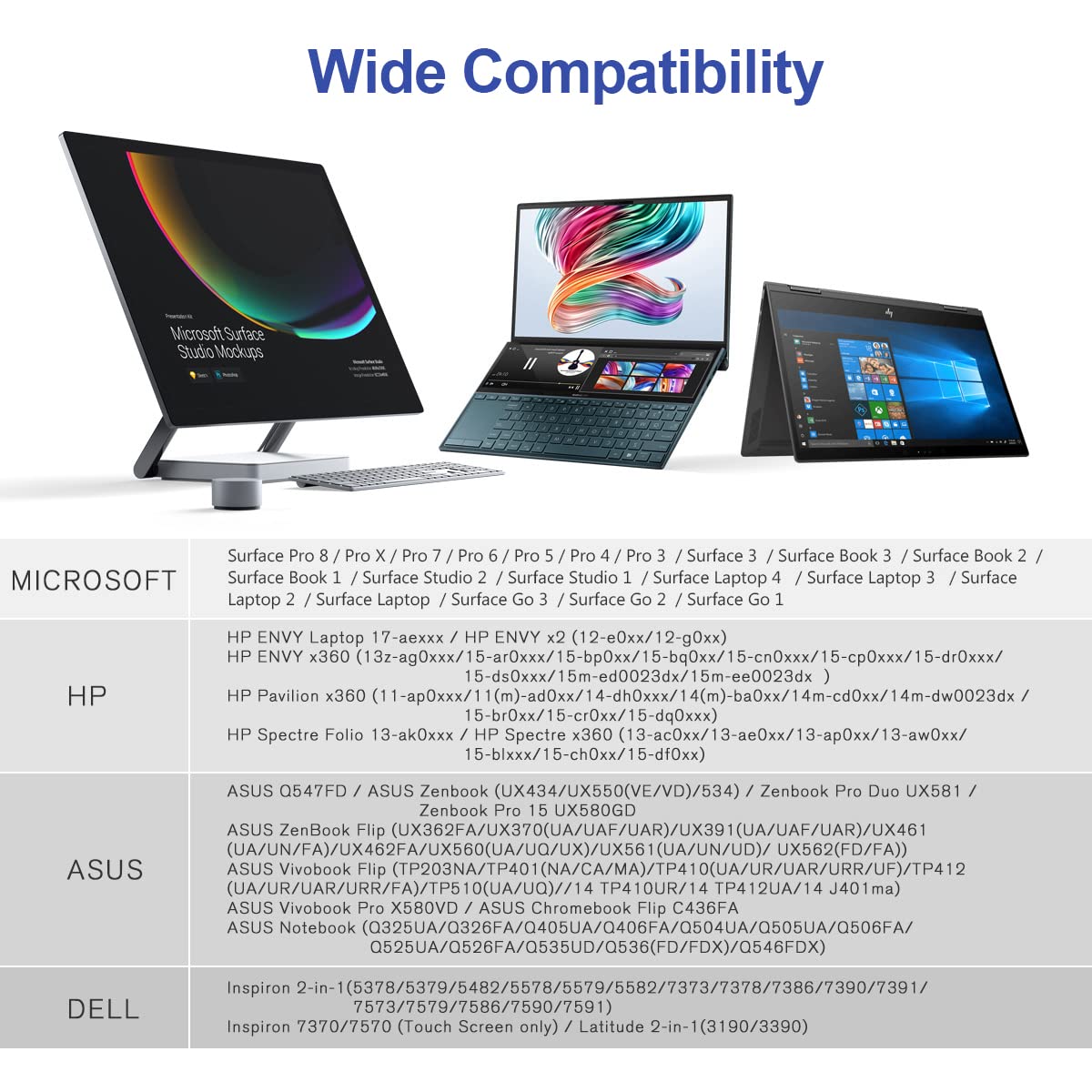 Surface Pro Pen Official Stylus for Microsoft Surface Pro 8/X/7+/6/5/4/3/Surface 3, Surface Go 3/2/1, Surface Laptop/Studio/Book 4/3/2/1 with Palm Rejection, 1024 Levels Pressure, 2500h Working Hours