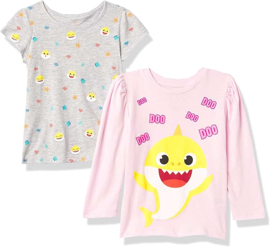 Baby Girl Shark T-Shirt Set for Toddlers