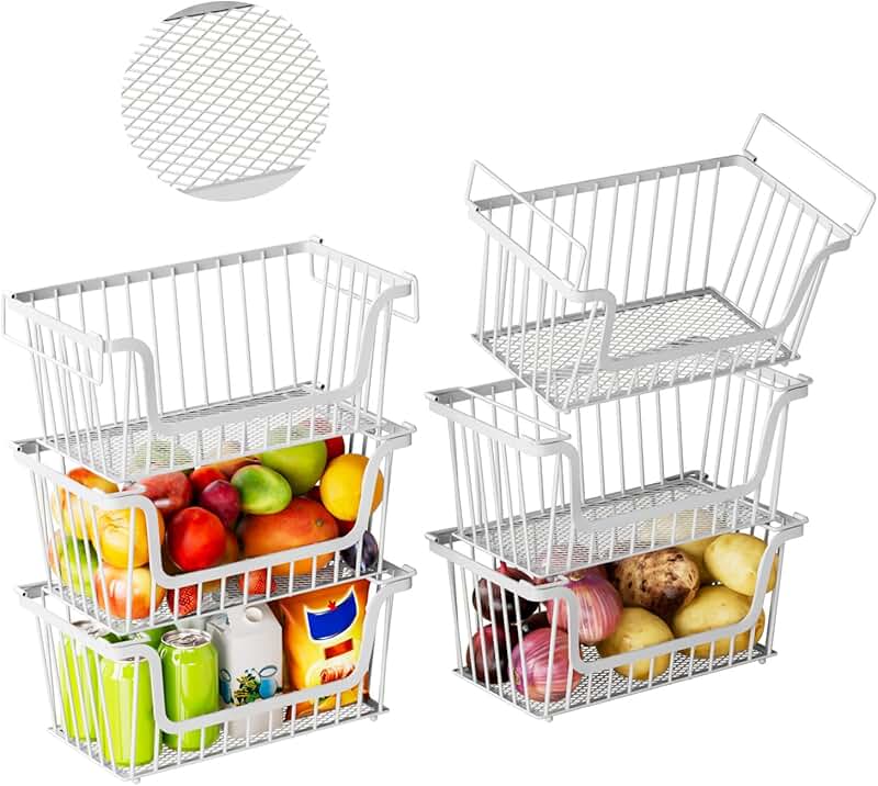 Three-Tier Metal Rolling Cart for Storage and Organization