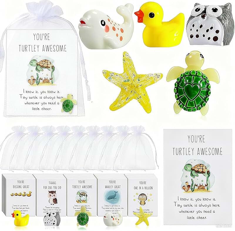 Animal-themed thank you note card set with 100 cards