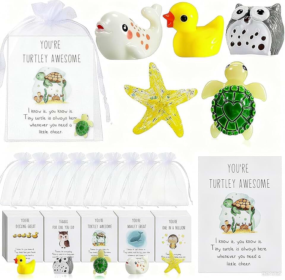 Animal-themed thank you note card set with 100 cards