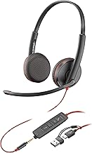 Blackwire 3225 Stereo USB-C Headset with 3.5mm and Adapter