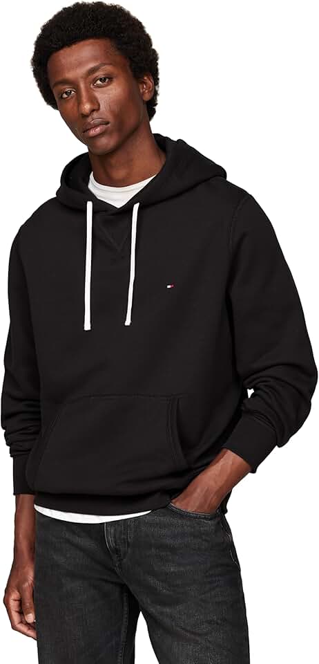 Men's Medium Weight Solid Fleece Hoodie Sweatshirt