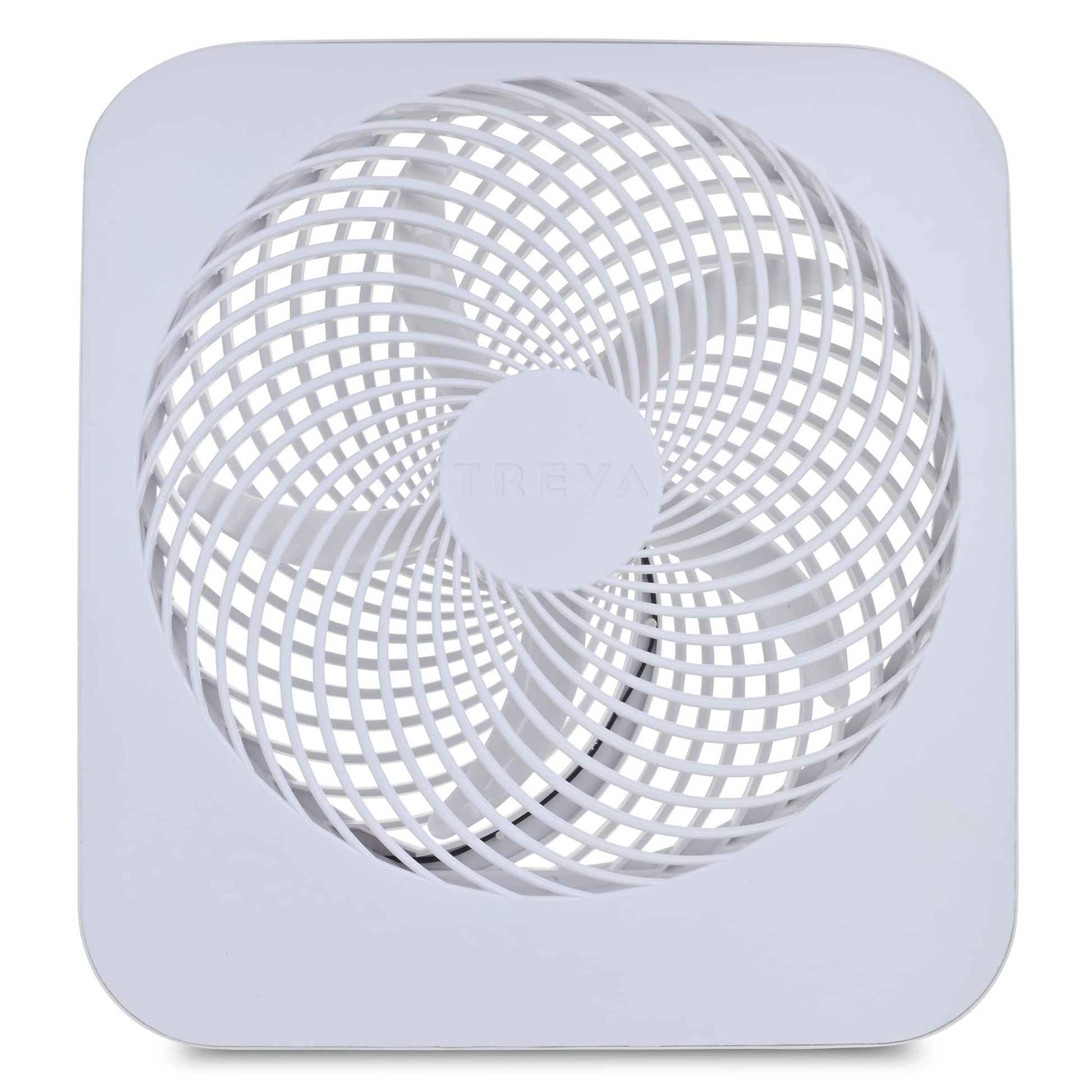 10-Inch Portable Desktop Battery Fan, Powered by Battery and/or AC Adapter - Air Circulating with 2 Cooling Speeds - White