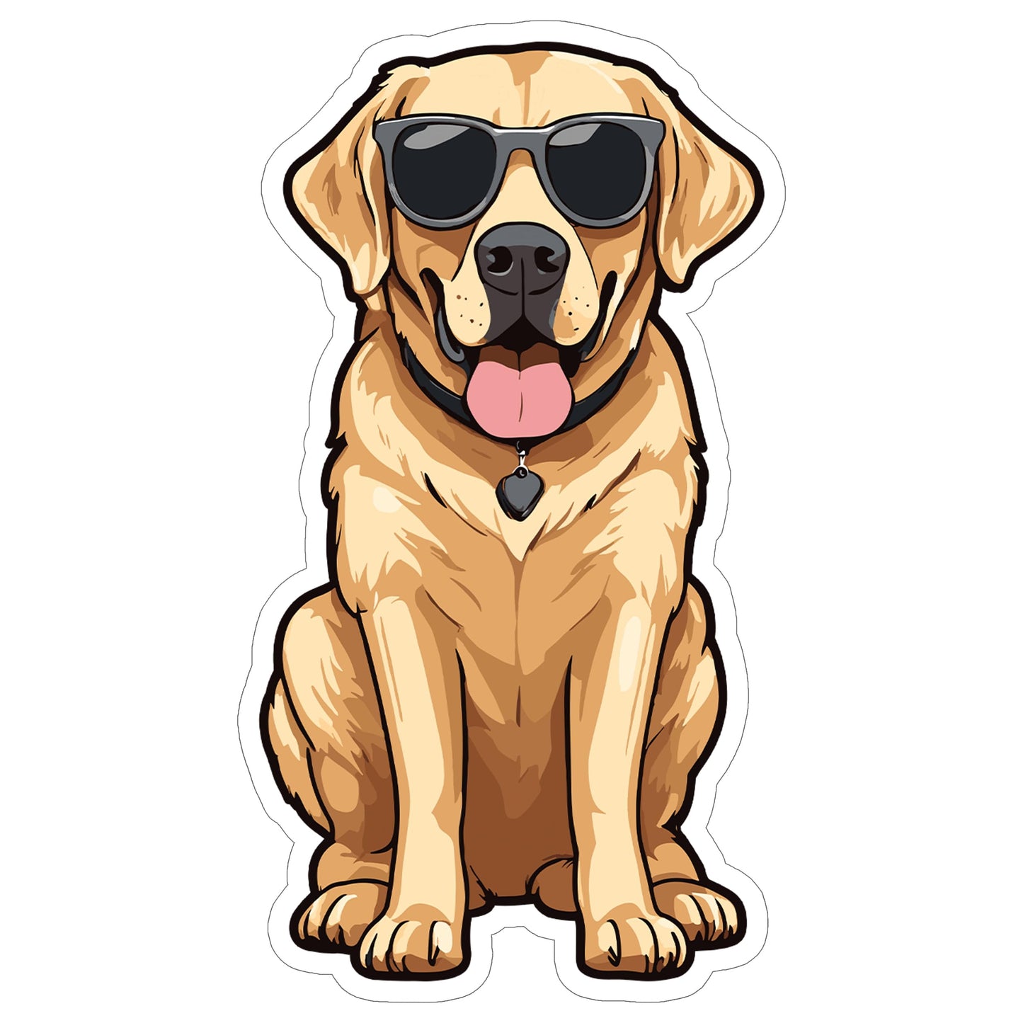 4-Inch Labrador Retriever Dog Vinyl Sticker