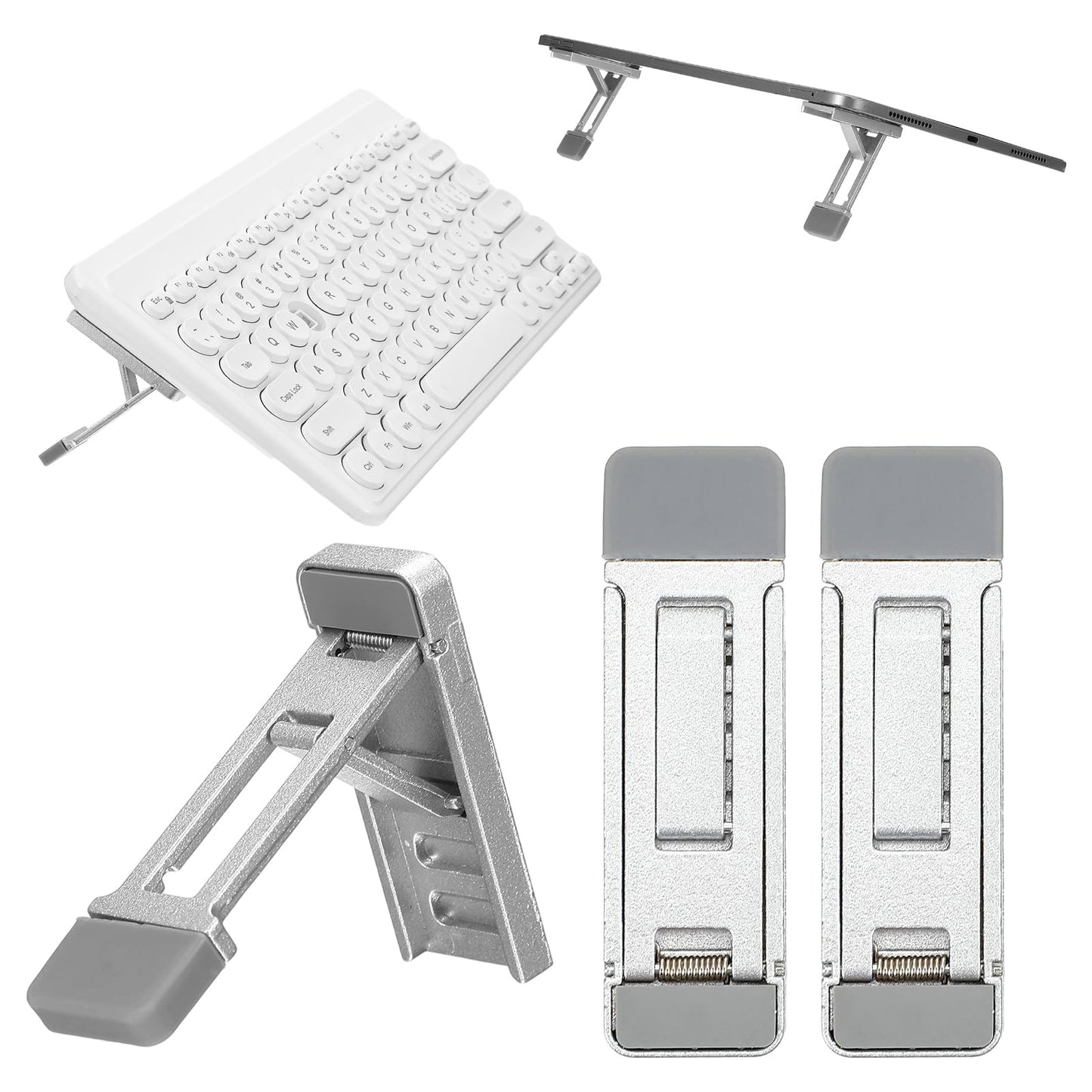 Two Portable Foldable Keyboard Risers with Adjustable Angles