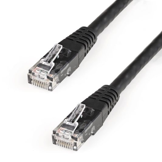 .com 8ft CAT6 Ethernet Cable - Black CAT 6 Gigabit Ethernet Wire -650MHz 100W PoE++ RJ45 UTP Molded Category 6 Network/Patch Cord w/Strain Relief/Fluke Tested UL/TIA (C6PATCH8BK)