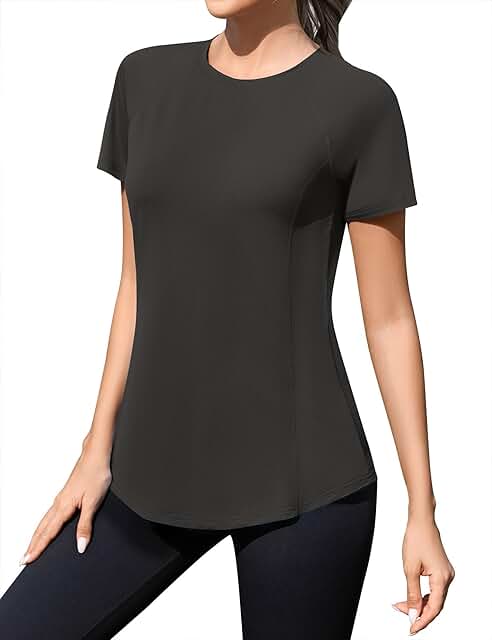 Summer women's short sleeve workout and outdoor tops