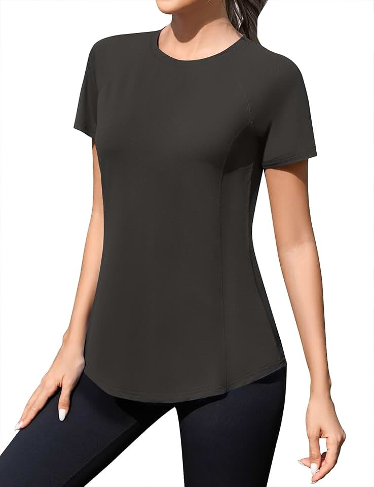 Summer women's short sleeve workout and outdoor tops