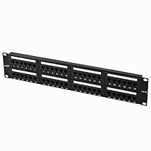48-Port Cat5E UTP Patch Panel for Wall or Rack Mount