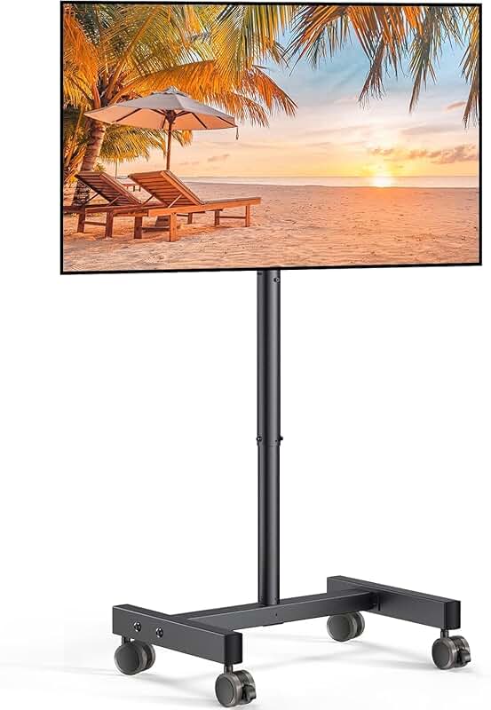 Mobile TV Cart for 13-50 inch TVs with tilt and height adjustment