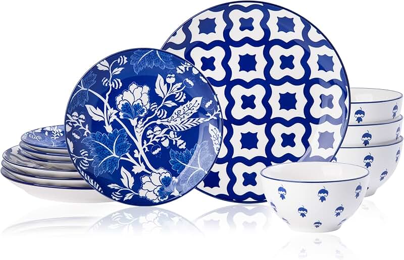 16x16 inch Cracked Glazed Melamine Wavy Edge Bowl