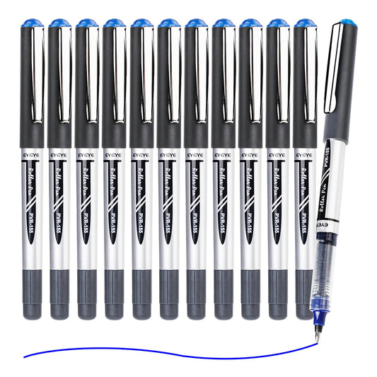 Blue 0.7mm Rollerball Pens, 12 Pack, Quick Dry, Smooth Writing