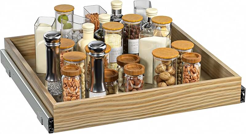 Pull Out Drawer Shelves for Cabinets, Soft Close, Heavy Duty