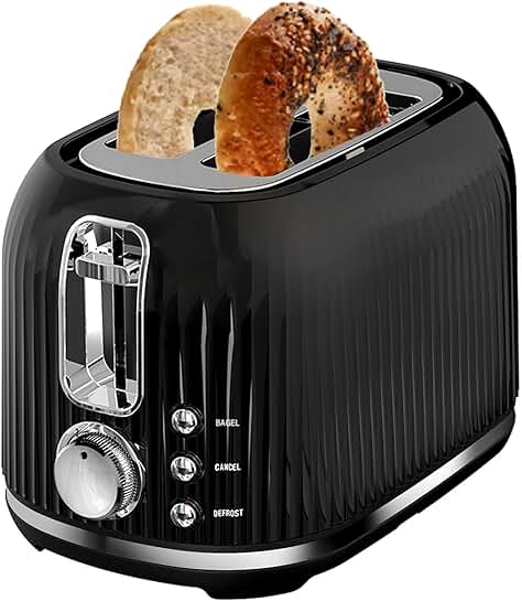 2-Slice Toaster with Wide Slots and Auto Shutoff