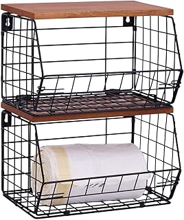 Two XL Trash Bag Holders with Wood Lids for Kitchen and Storage