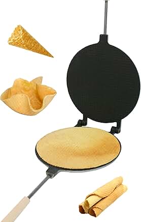 Round Non-Stick Waffle Cone and Krumkake Maker