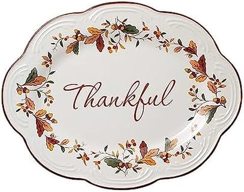 Small oval platter, 10.5 inches, cream