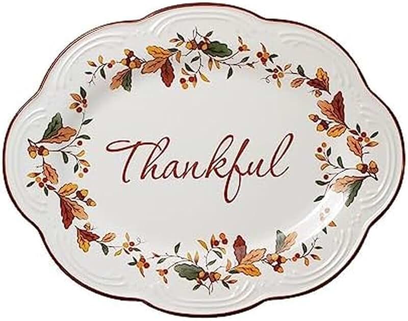Small oval platter, 10.5 inches, cream