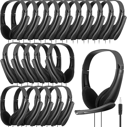 20 Pack Classroom Headphones with Microphone for Students