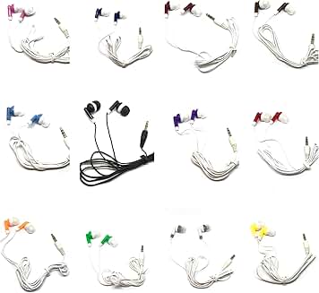 Bulk Pack of 200 Earbuds in Mixed Colors