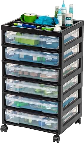 6-Tier Rolling Storage Cart for Art and Craft Supplies