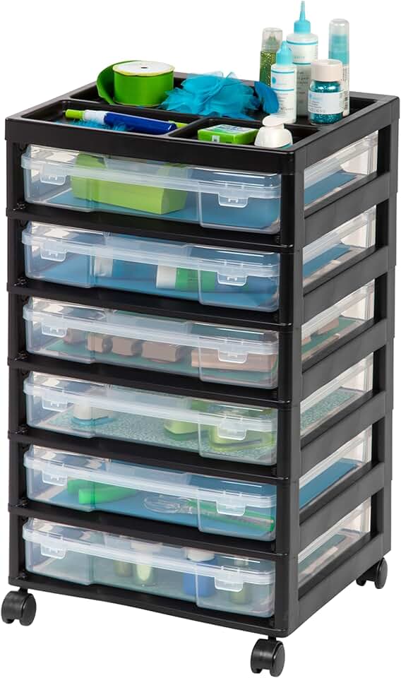 6-Tier Rolling Storage Cart for Art and Craft Supplies